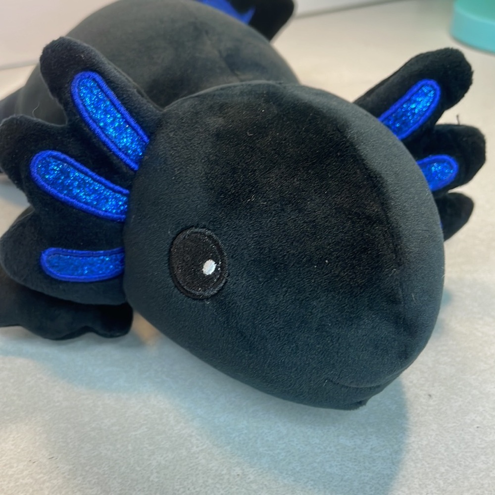 Fiesta Black and Blue Axolotl Plush 10.5”